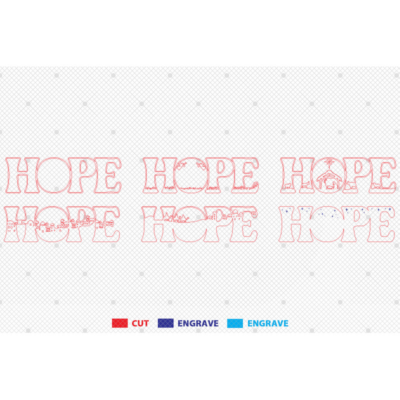 Multilayer Hope Scene Art Svg Nativity Scene Svg Christmas Scene Svg Birth Of Jesus Svg 6 Layer Art 1