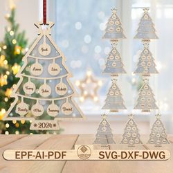 personalized christmas tree ornament svg, family tree ornament svg, christmas balls svg, christmas svg