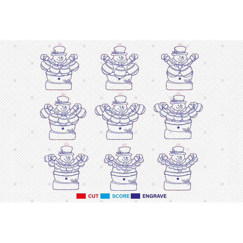 Personalized Holly Jolly Snowman Family Ornament Svg Custom Family Name Christmas Snowman Ornament 1