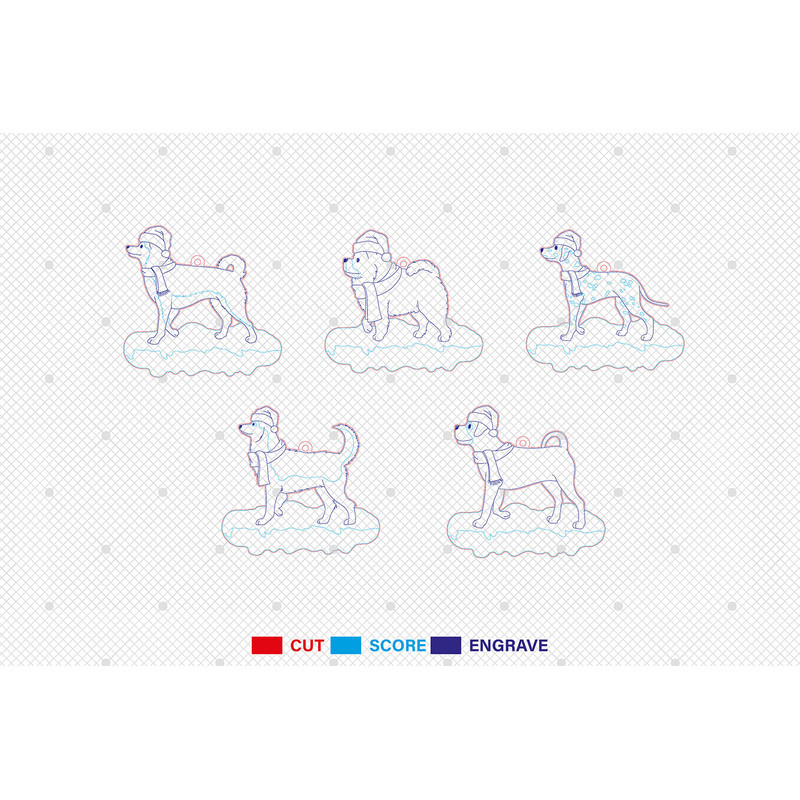 Personalized Christmas Dog Ornament Svg Dog Breed With Santa Hat Ornament Svg Christmas Gift Svg 1