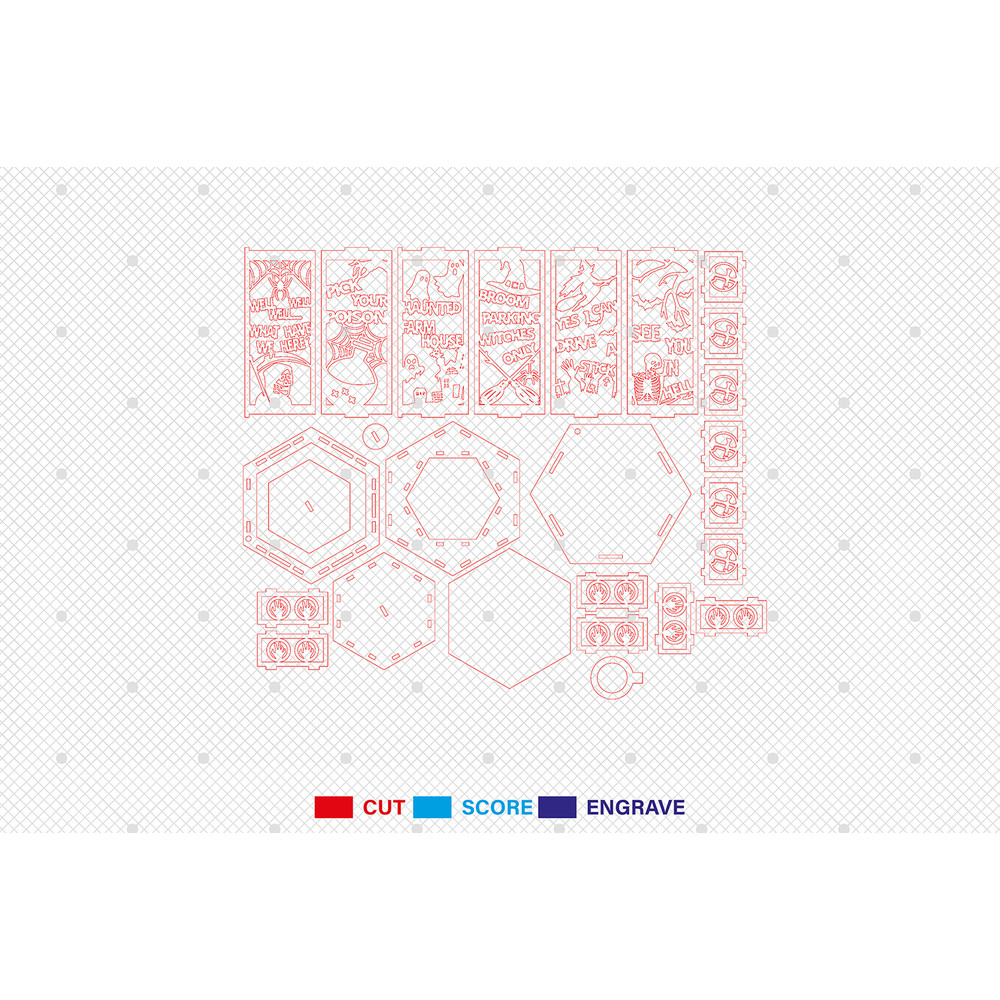 3D Halloween Lantern Laser Cut File Halloween Scene Lantern Svg Halloween Quotes Svg Halloween Cand 1