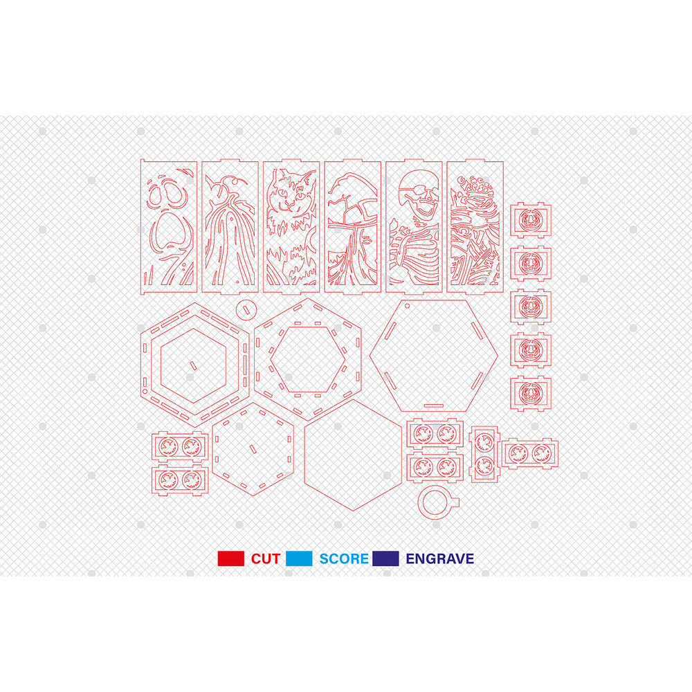 3D Halloween Characters Lantern Laser Cut FileHalloween Scene Lantern Svg Halloween Svg Halloween C 1