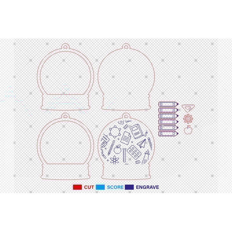 Personalized Teacher Christmas Ornament SVG 4D Shaker Ornament Svg Teacher Ornament Svg Christmas G 1