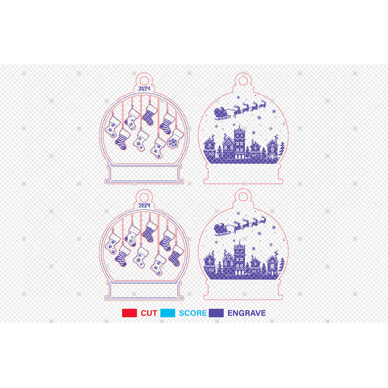 Personalized Dog Lover Family SnowGlobe Ornament Svg Xmas Sock Family Svg Christmas Ornament Svg Ch 1