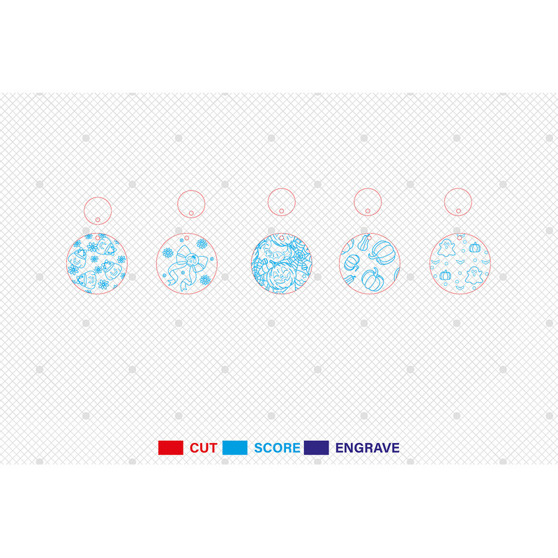 Halloween Geometric Earring Svg Bundle Halloween Ghost  Pumpkin Earring Svg Boho Earring Svg Hallow 1