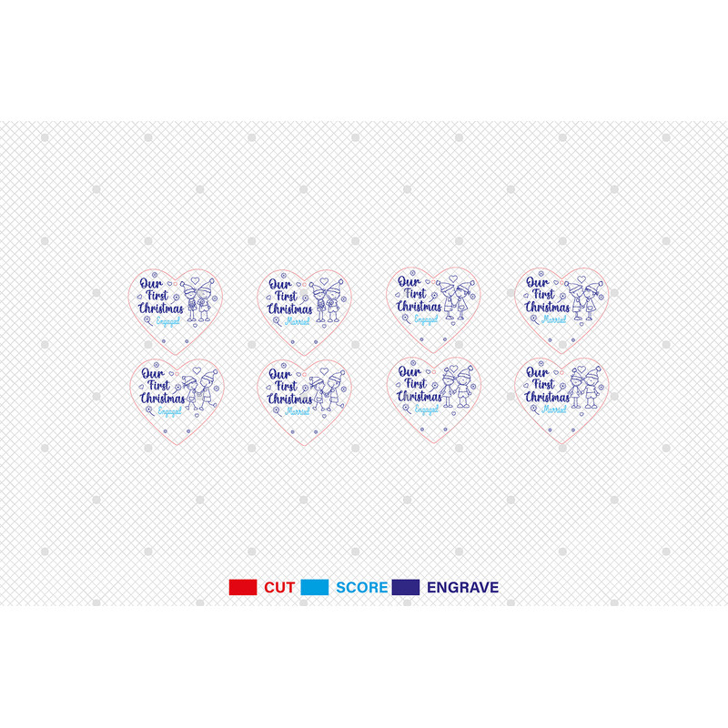 Personalized Couple First Christmas Doodle Ornament Svg Couple Ornament Svg 1