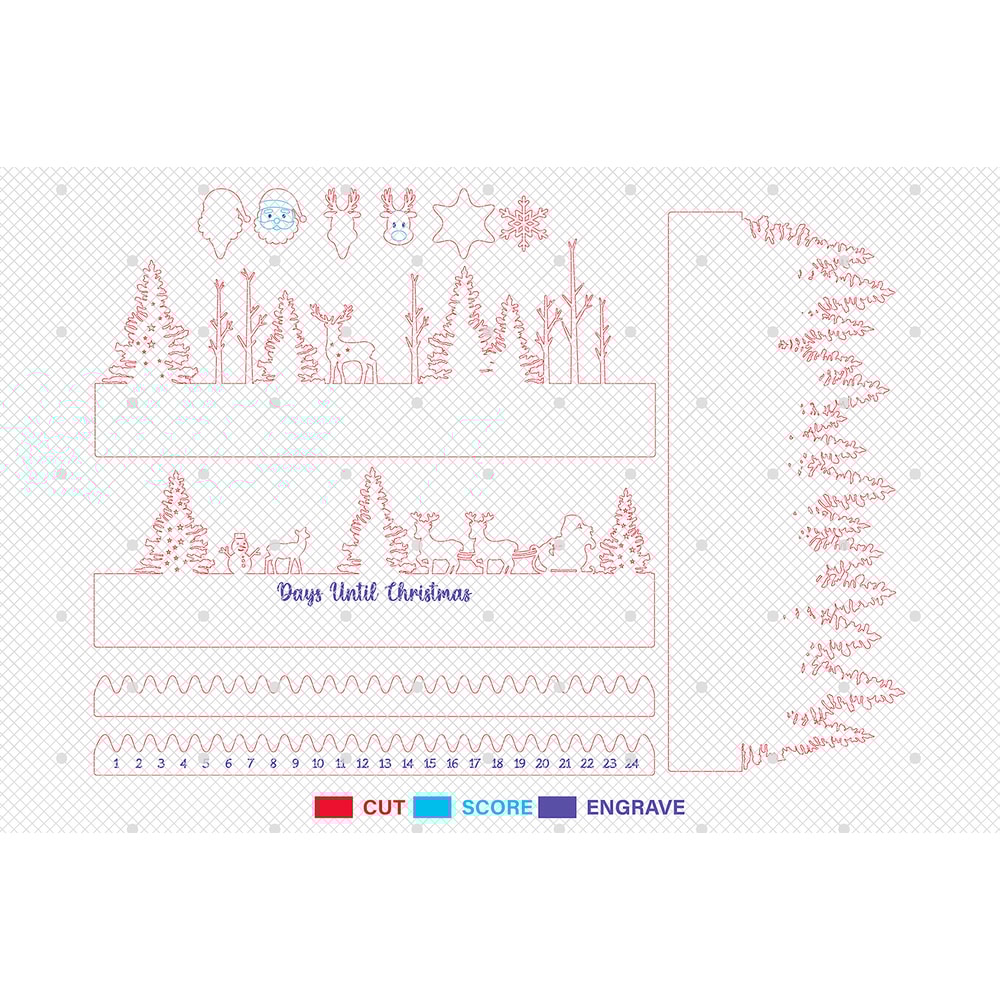Winter Christmas Countdown Svg Days Until Christmas SvgChristmas Scene Svg Christmas Advent Calenda 1