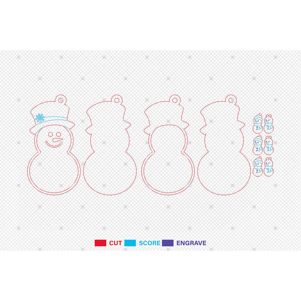 Personalized Snowman Family Christmas Ornament SVG 4D Shaker Ornament Svg Snowman Ornament SvgChris 1