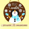 Snowman Round Door Sign Svg Christmas Door Hanger Svg Snowflake Sign Svg Hello Winter SvgChristmas 0