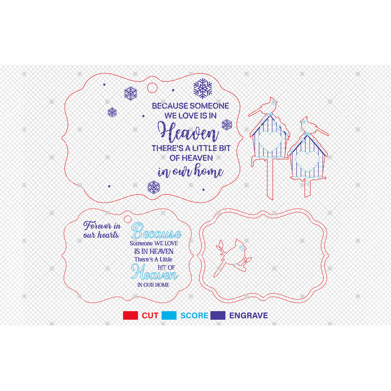 Personalized Red Cardinal Bird Ornament Svg Memorial Ornament Svg 1