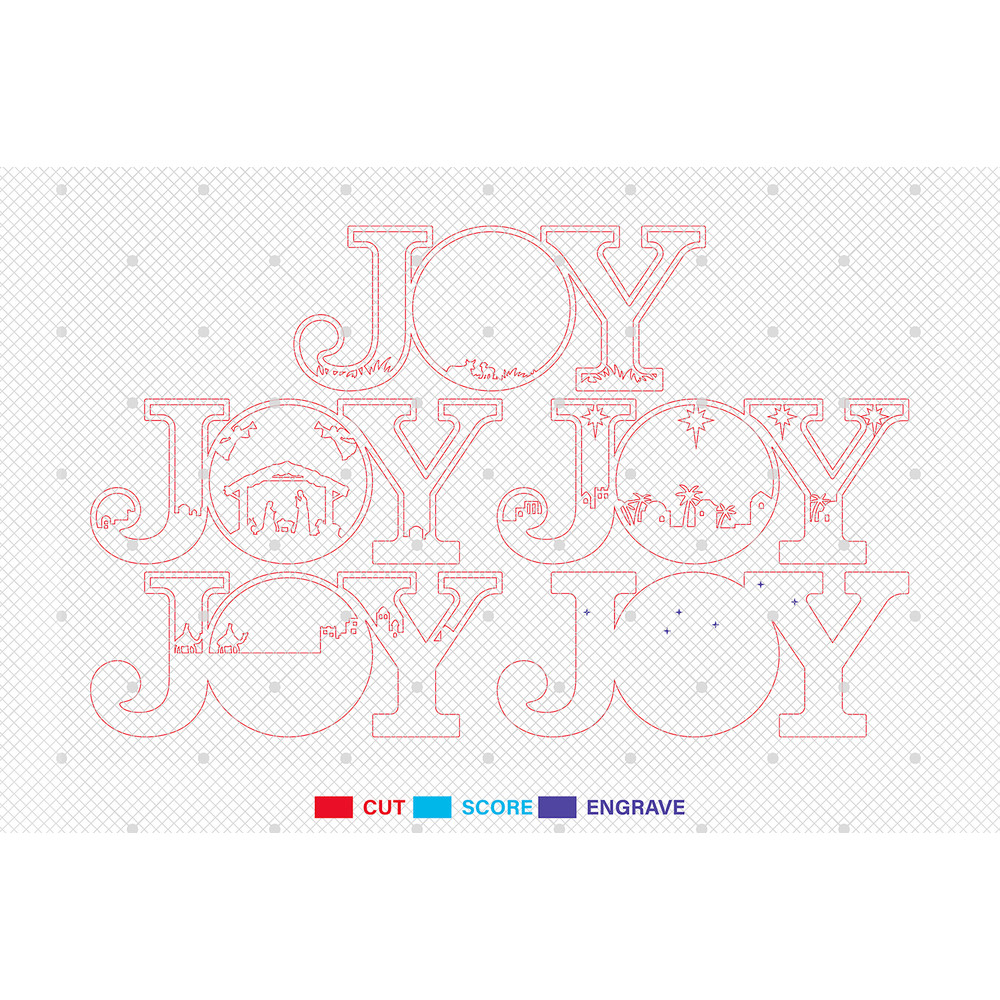 Multilayer Joy Scene Art Svg Nativity Scene Svg Christmas Scene Svg Birth Of Jesus Svg 5 Layer Art 1