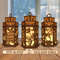 3D Witches Halloween Lantern Laser Cut FileHalloween Scene Lantern Svg 0