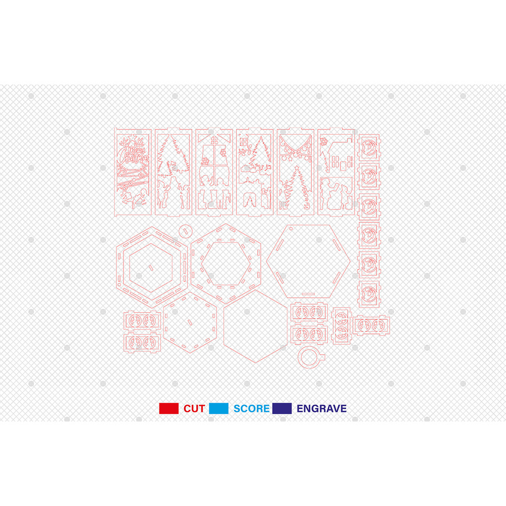 3D Christmas Lantern Laser Cut FileChristmas Scene Lantern Svg Merry Christmas Svg Christmas Candle 1