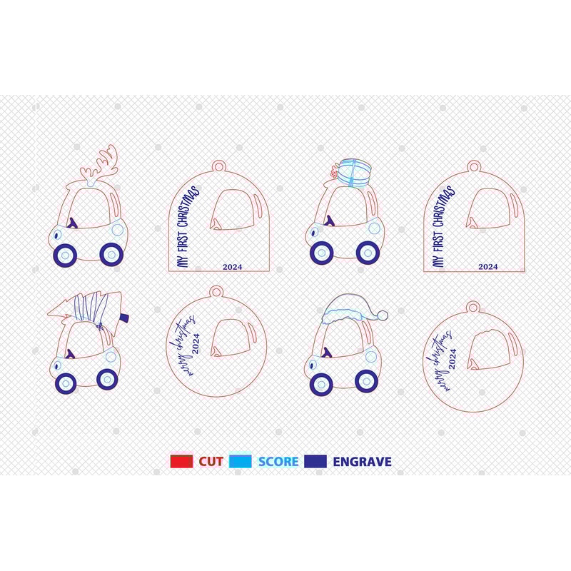 Christmas Cozy Coupe Ornament Svg Christmas Frame File Svg Christmas Gift Christmas Stocking Tag Sv 1