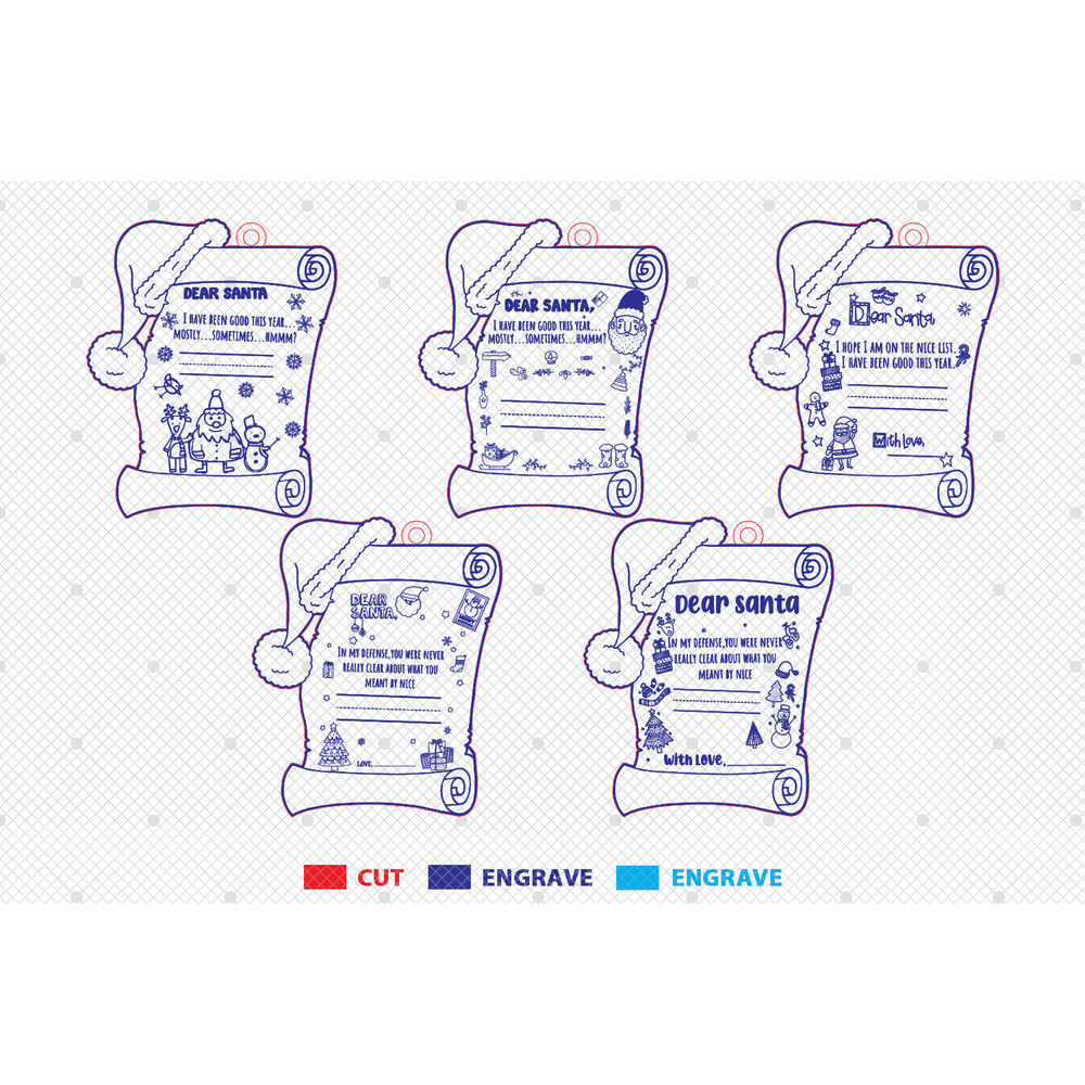 Customizable Dear Santa Childs Handwriting Keepsake Christmas Ornament Svg Sign Your Own Name Chris 1