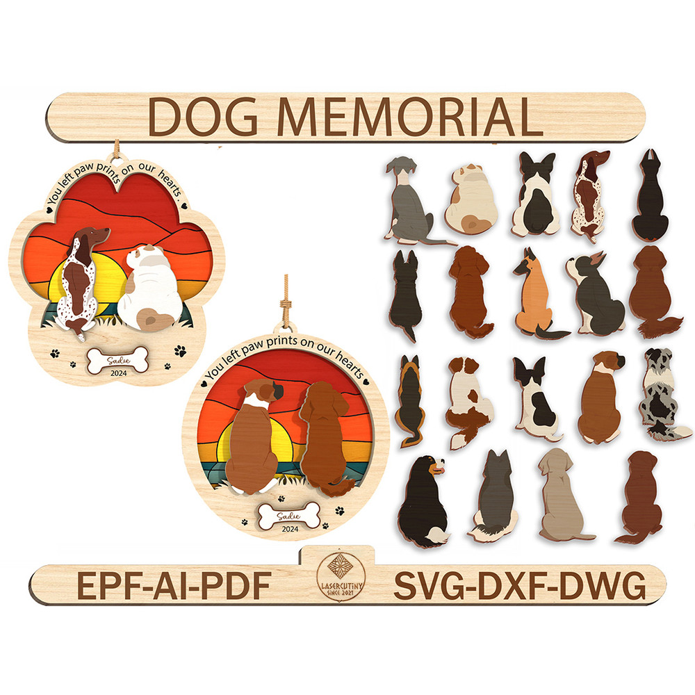 Custom Dog Name Ornament SVG Loss Of Dog Ornament Svg Memorial Ornament Svg Dog Memorial Gift Ornam 0