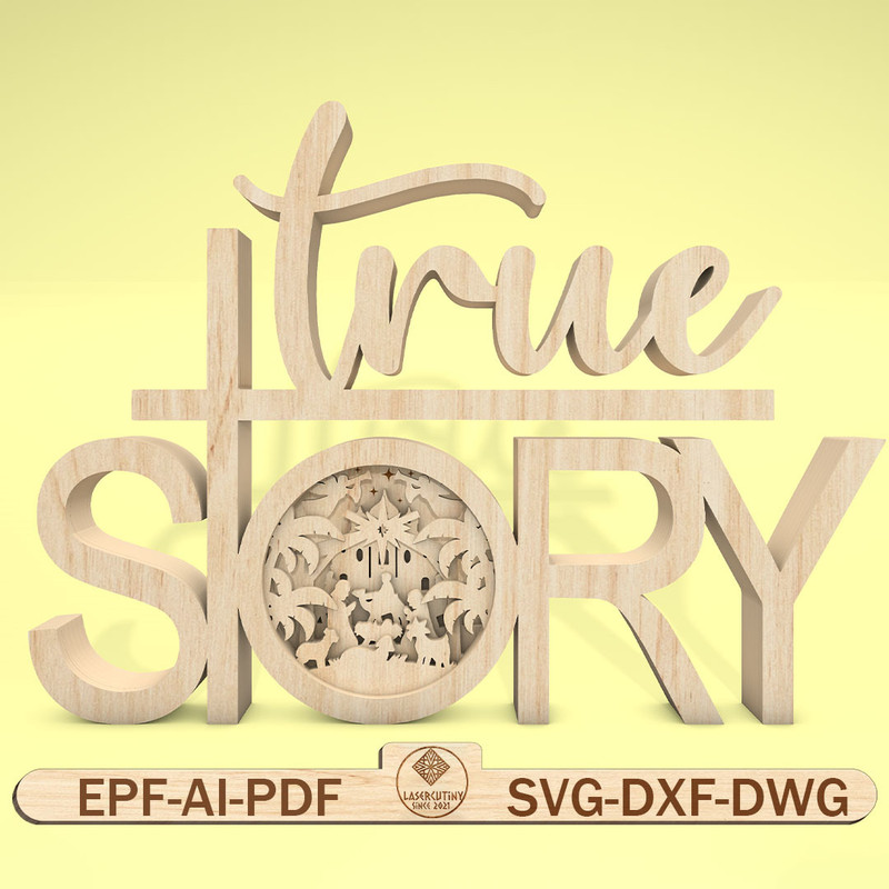 Multilayer True Story Scene Art Svg Nativity Scene Svg Christmas Scene Svg Birth Of Jesus Svg 6 Lay 0