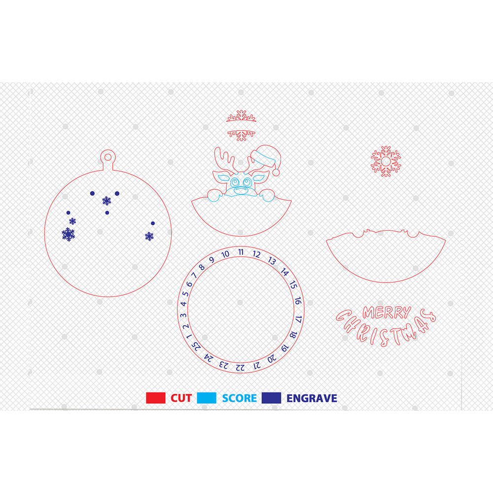 Christmas Countdown Ornament SvgCountdown To Christmas SvgReindeer Ornament SvgReindeer Svg 1