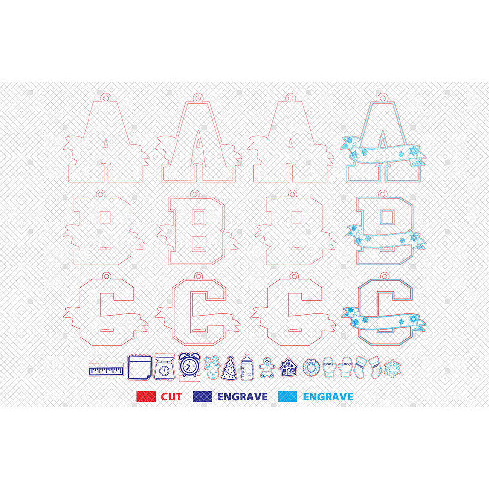 Personalized Initial Baby Name Ornament SvgBabys First Christmas Ornament Svg Shake Babies Ornament 1