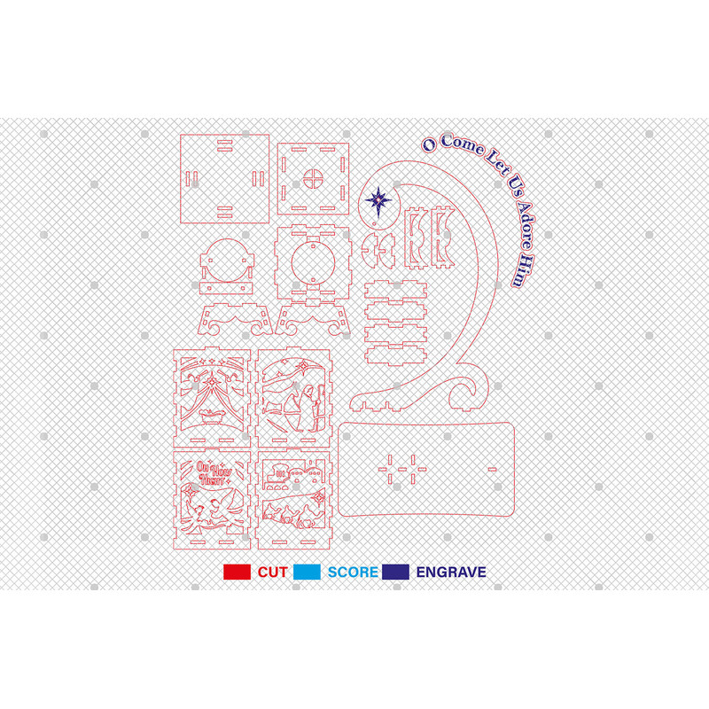 Nativity Scene Lanterns Laser Cut Files SVG Nativity Scene Svg Religious Svg Christmas Lanterns Svg 1