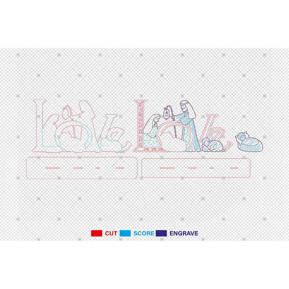 Christmas Nativity Standing Wood Sign Svg Standing Pieces Laser Cutting File Nativity Shelf Sitter 1