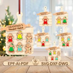 personalized perfect batch family ornament svg, christmas gingerbread ornament svg, christmas gift svg