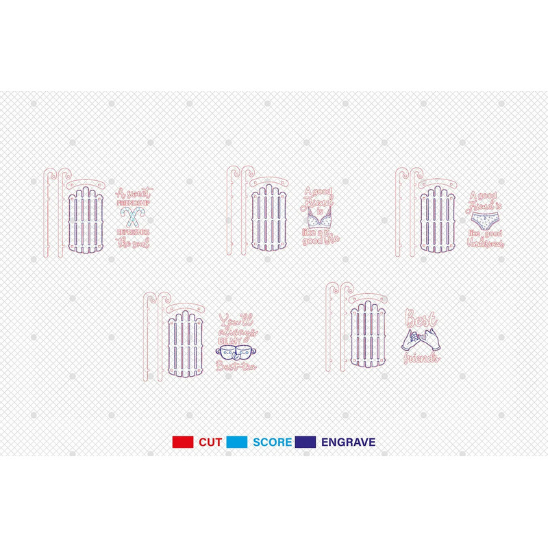 Friendship Sled Ornament Svg Bestie Vintage Wooden Christmas Sled Decor Svg Best Friend Gift Svg 1