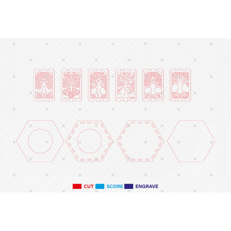 3D Tree Of Life Tea Light Holder Laser Cut File Tree Of Life Lamp Svg Tree Leaf Svg Tree Of Life Ca 1