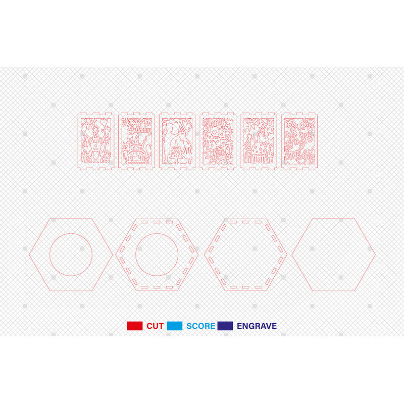 3D Birthday Tea Light Holder Laser Cut File Happy Birthday Lamp Svg Birthday Gift Svg 1