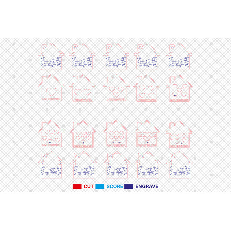 Personalized Christmas Family Heart Love Grows Here Ornament Svg Family House Ornament Svg 1