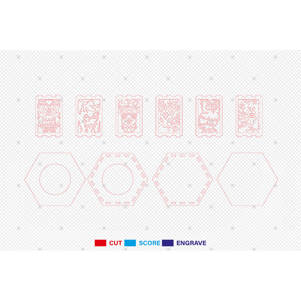 3D Owl Tea Light Holder Laser Cut File Owl On Tree Lamp Svg Owl Svg Owl Lovers Candle Lantern Svg 1