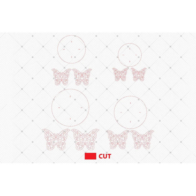 Natural Butterfly Round Wooden Cake Stand Laser Cut FilesCupcake Dessert Holder Butterfly Cupcake L 1