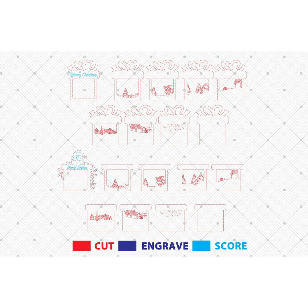 Christmas Scene Multilayer 3D Digital Files SVG 1