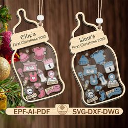 4d ornament svg, 4d shake babies ornament svg, christmas ornament svg