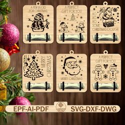 christmas money holder ornament svg bundle, money holder ornament svg, money holder stocking tags, money holder svg