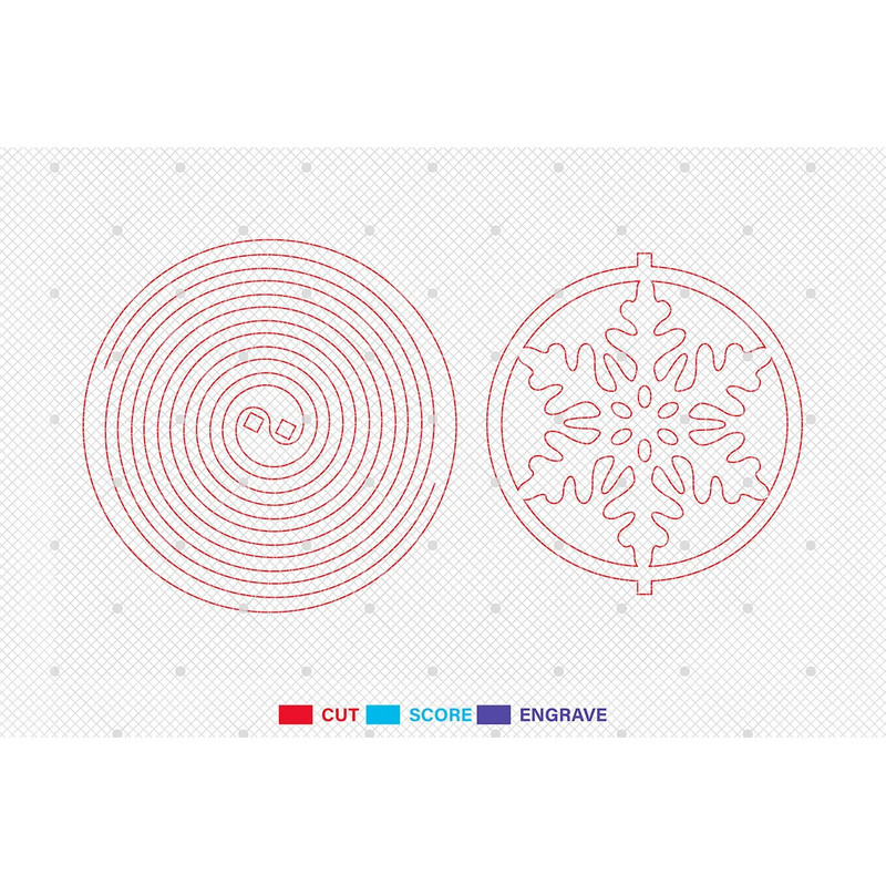 Spiral Snowflake Ornament Svg Round Hanging Svg Set Xmas Present Svg Christmas Tree Decoration Svg 1
