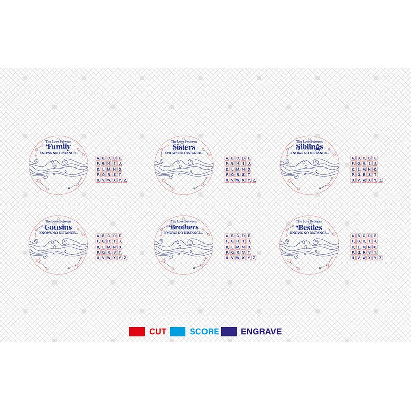 Personalized Family Crossword Scrabble Long Distance Ornament Svg Bestie Ornament Svg Christmas Orn 1