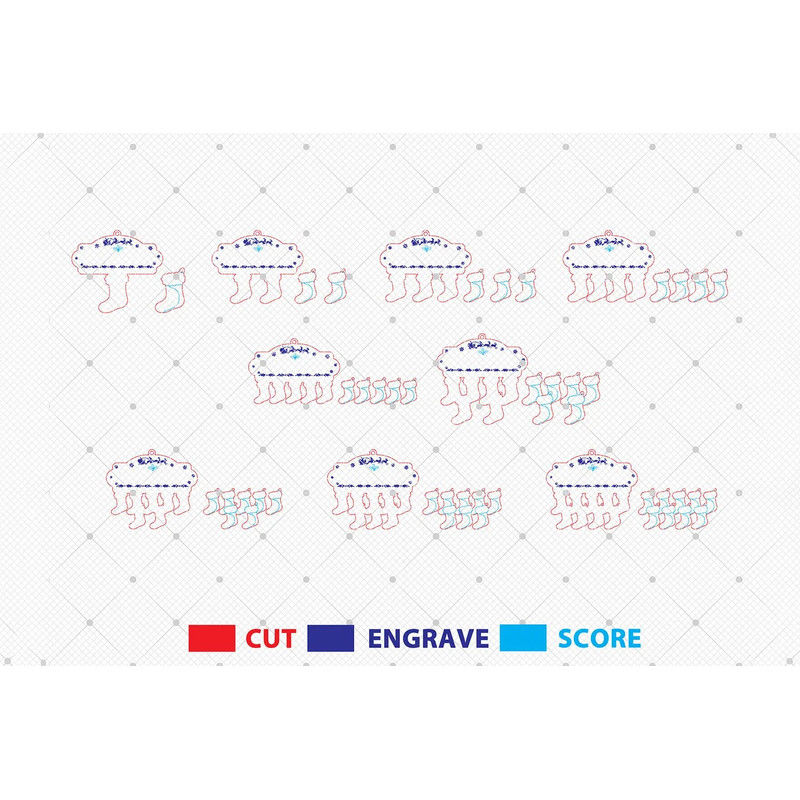 Sock Family Svg Sock Stocking Hanger Svg Customize Family Name Svg Personalized Member Name Svg Fam 1