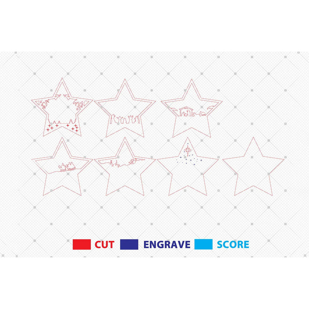 Multilayer Christmas Nativity Scene 3D Digital Files SVG 1