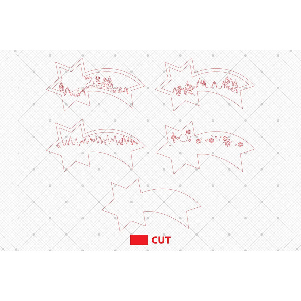 Multilayer Christmas Scene 3D Digital Files SVG Multilayer Cut Files 1
