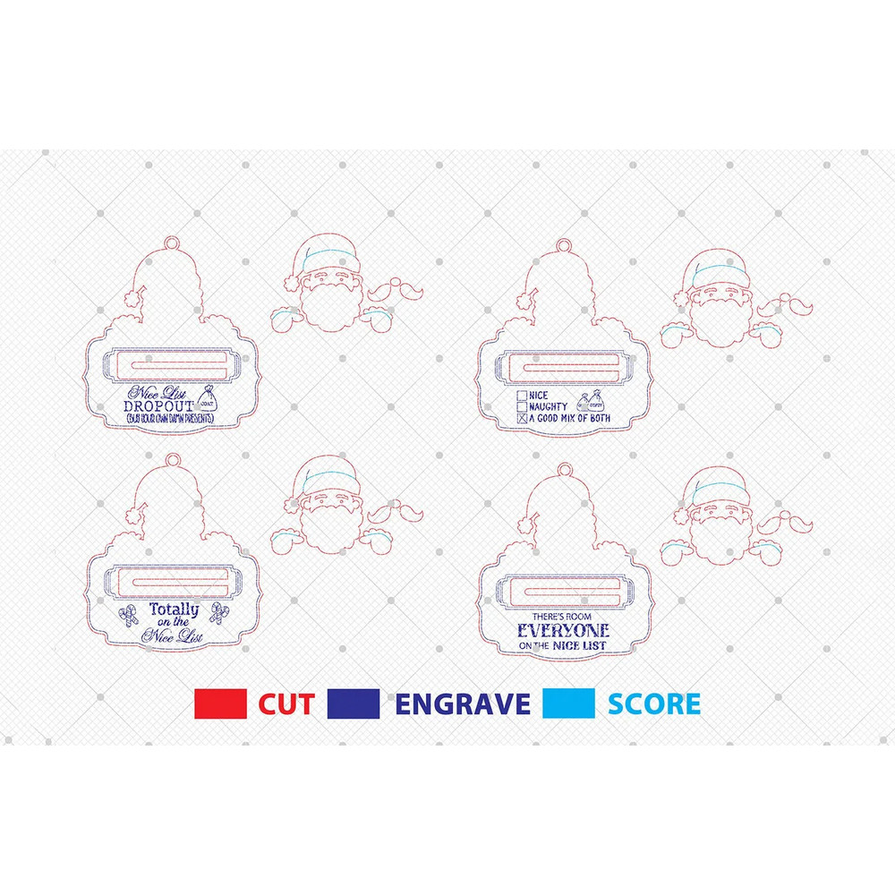 Christmas Money Holder Ornament Laser Cut Files Santa Christmas Ornament Svg Money Holder SvgChrist 1