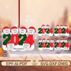 personalized snowman christmas family ornament svg ,snowman christmas wood sign,christmas 2024 ornament svg