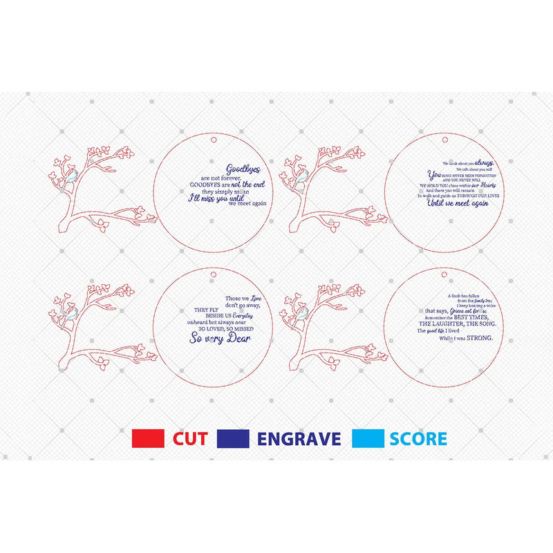 Memorial Christmas Ornament Laser Cut Files Christmas Ornament Svg Cardinal Memorial Ornament Svg 1