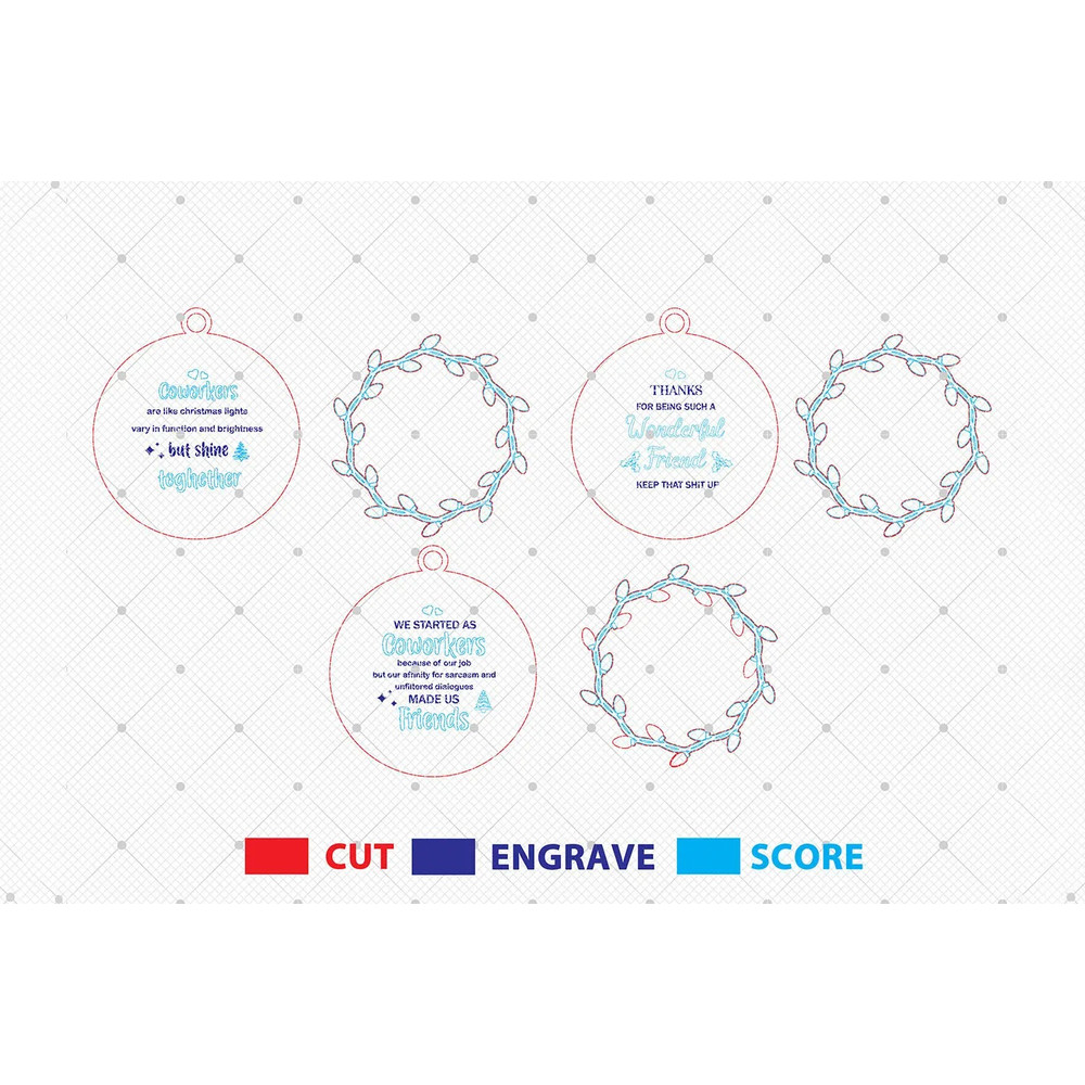 Best Friend Ornament Laser Cut File SvgChristmas Light SvgFunny Christmas Ornament SvgChristmas Woo 1