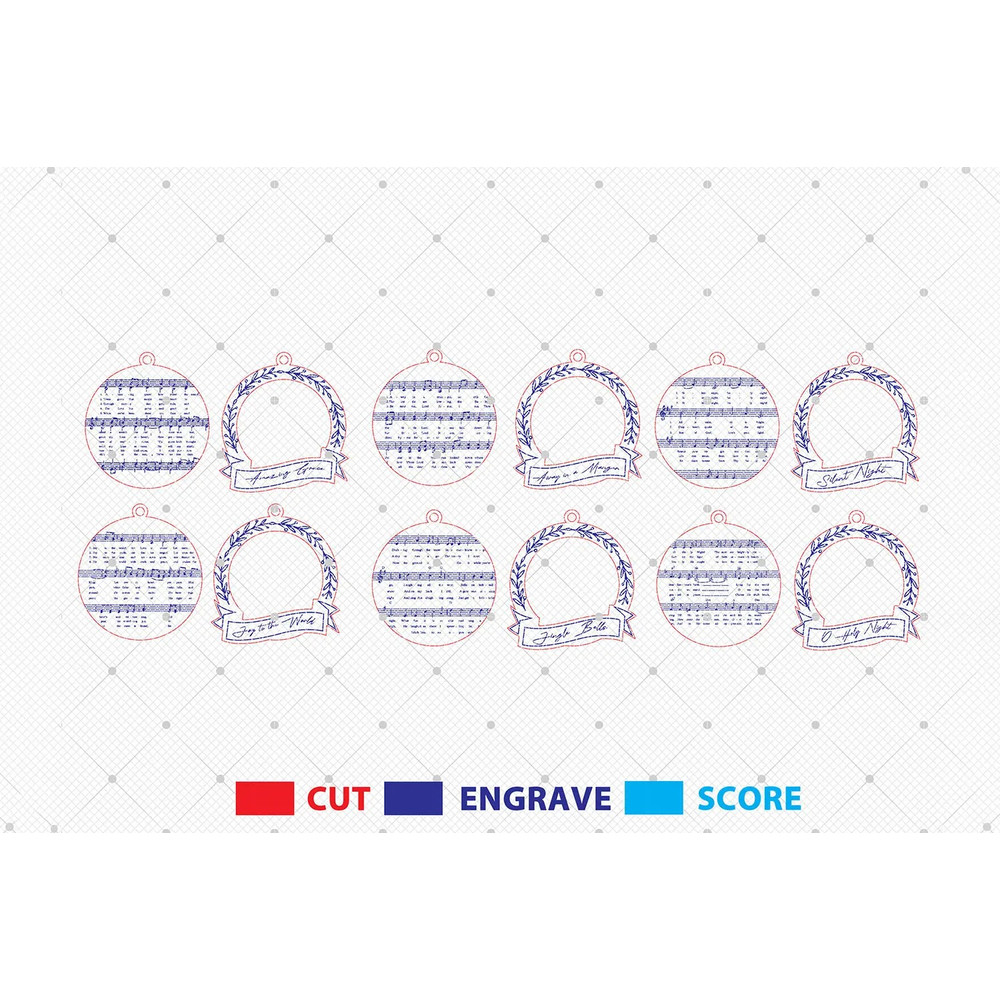 Christmas Sheet Music Ornaments SvgSheet Music Ornament SvgChristmas Wood Ornament Christmas Gift S 1