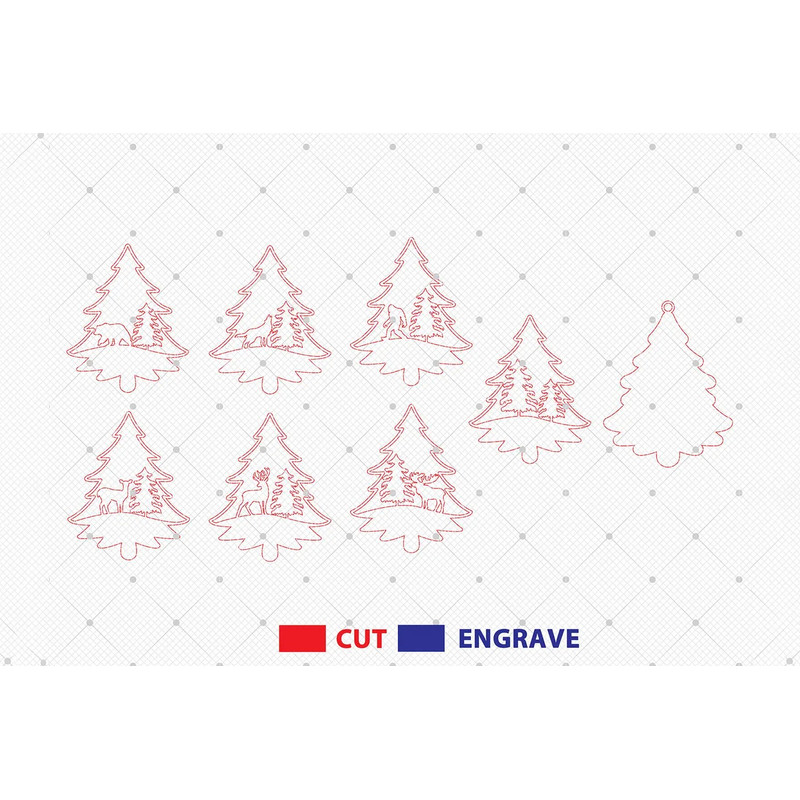 Personalized Animal Forest Ornament SvgChristmas Tree Ornament Laser Cut File SvgChristmas Ball Orn 1