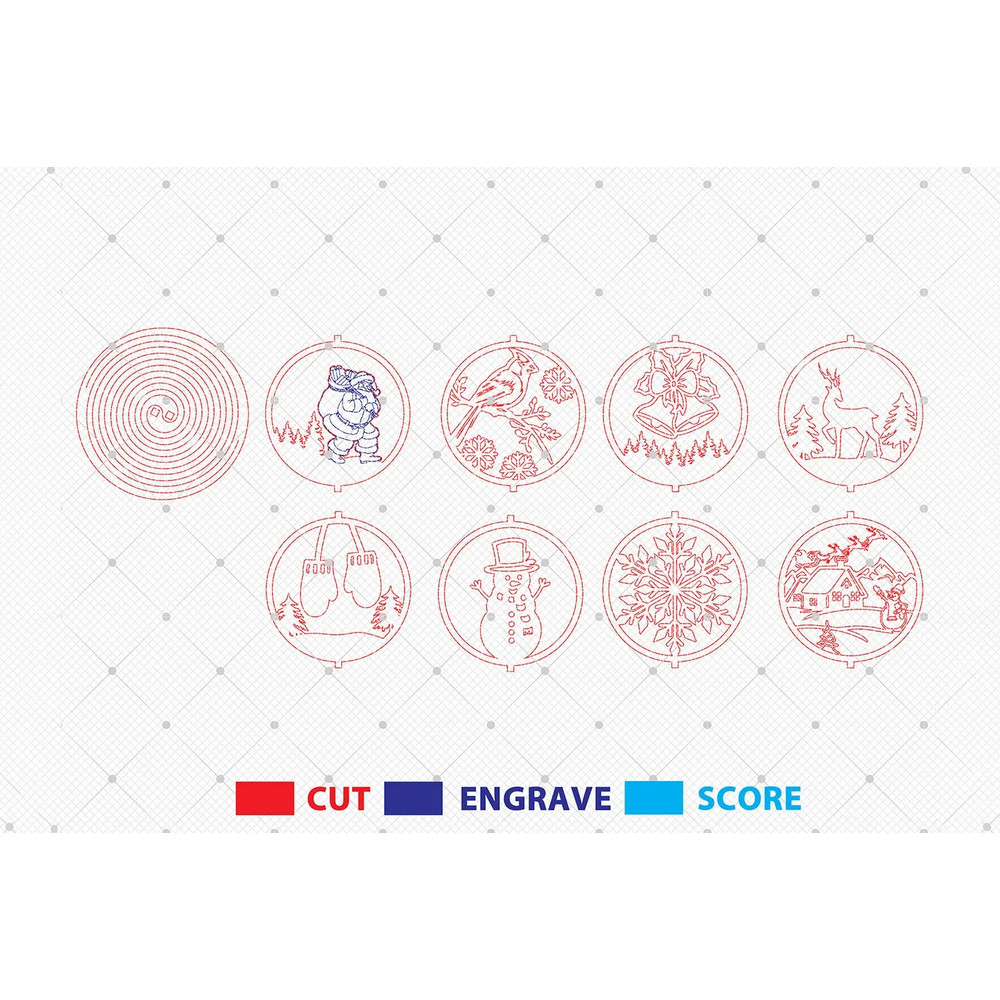 3D Spiral Christmas Ornament Laser Cut File SvgChristmas Scene Wood Sign Svg Santa Ornament SvgChri 1