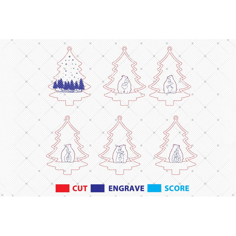 Personalized Family Christmas Ornament SvgFamily Bear Ornament SVG Christmas Tree Ornament Svg Chri 1