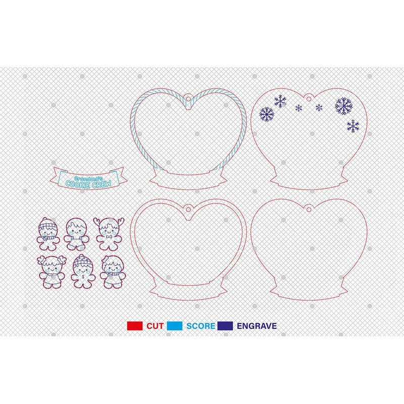 Personalized Grandmas Cookie Crew Ornament SVG4D Shaker Ornament Candy Cane Ornament Svg Christmas 1