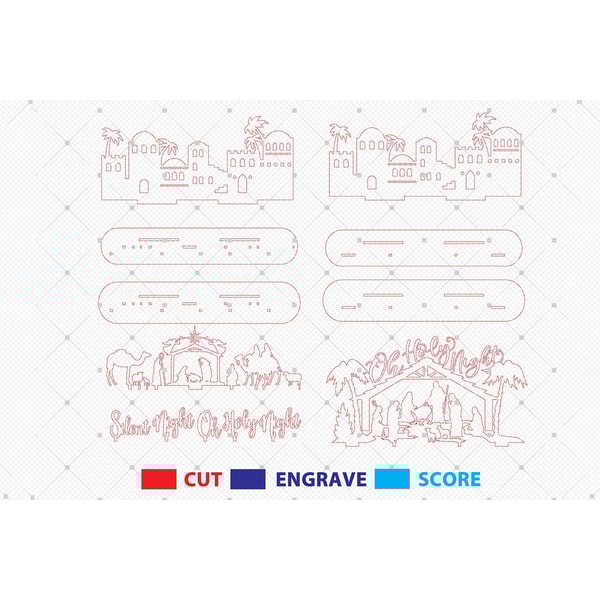 Nativity Christmas Laser Cut File Svg Nativity Scene Standing Layer Cut Files SvgNativity Scene Lay 1